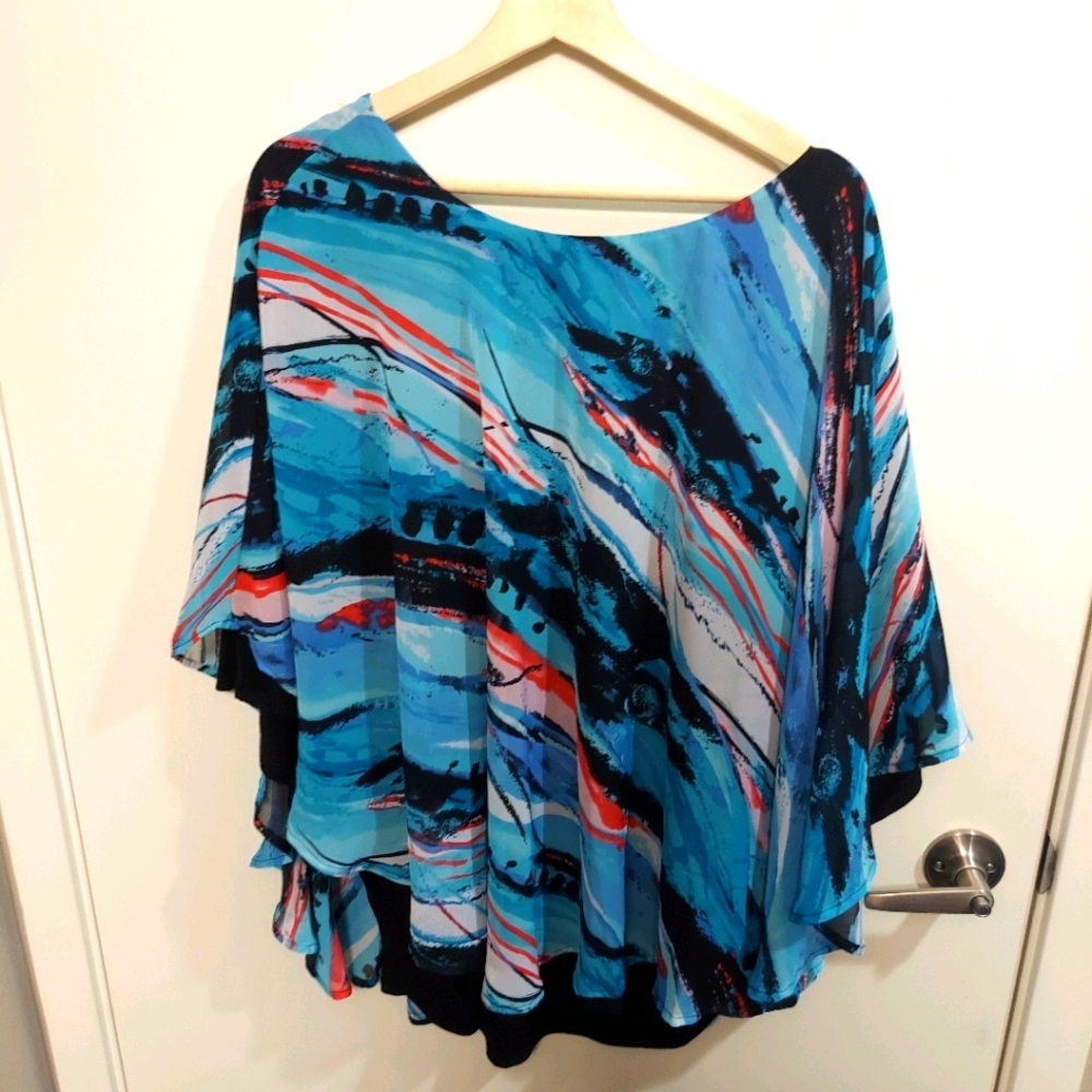 Women's Avenue Size 26/28 Colorful Blouse